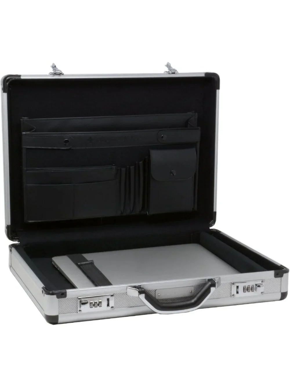 Sleek Aluminum Laptop Briefcase with Padded Interior & Combo Lock - Business